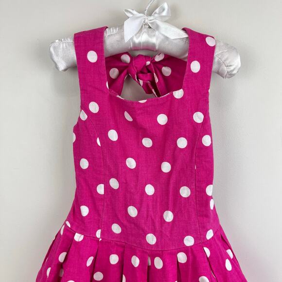 Vintage Amy Too! Pink Polka Dot Party Dress 4T - Picture 2 of 8